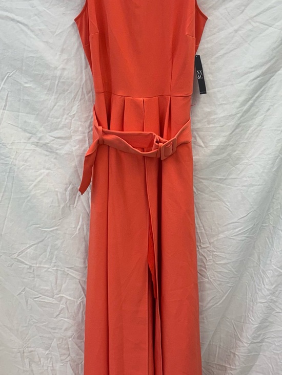 New York & Company Pants - New York & Company Coral-Orange Sleeveless Jumpsuit